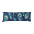 thumbnail image 1 of ABPHOTO Peacock Feather Long Body Pillowcase Pillow Cover Pillowslip 20x60 inch, 1 of 1