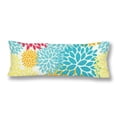 thumbnail image 1 of ABPHOTO Pink Blue Yellow Orange Colours Floral Body Pillow Covers Case Protector 20x60 inch, 1 of 2
