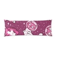 thumbnail image 1 of ABPHOTO Pink Cats Body Pillowcase Pillow Cover Pillow Protector Two Sides Printing 20x60 inch, 1 of 2