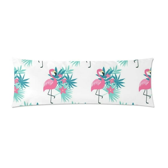 ABPHOTO Pink Flamingo Long Body Pillowcase Pillow Cover Pillowslip 20x60 inch