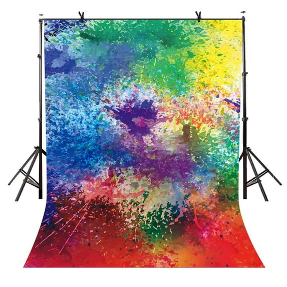 ABPHOTO Polyester 5x7ft Abstract Painting Backdrop Colorful Abstract Painting Art Photography Background and Studio Photography Backdrop Props