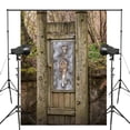 thumbnail image 1 of ABPHOTO Polyester 5x7ft Ancient Wood Door Photography Background Dead tree Giraffe Pattern Backdrop Studio Background Props Wall, 1 of 5