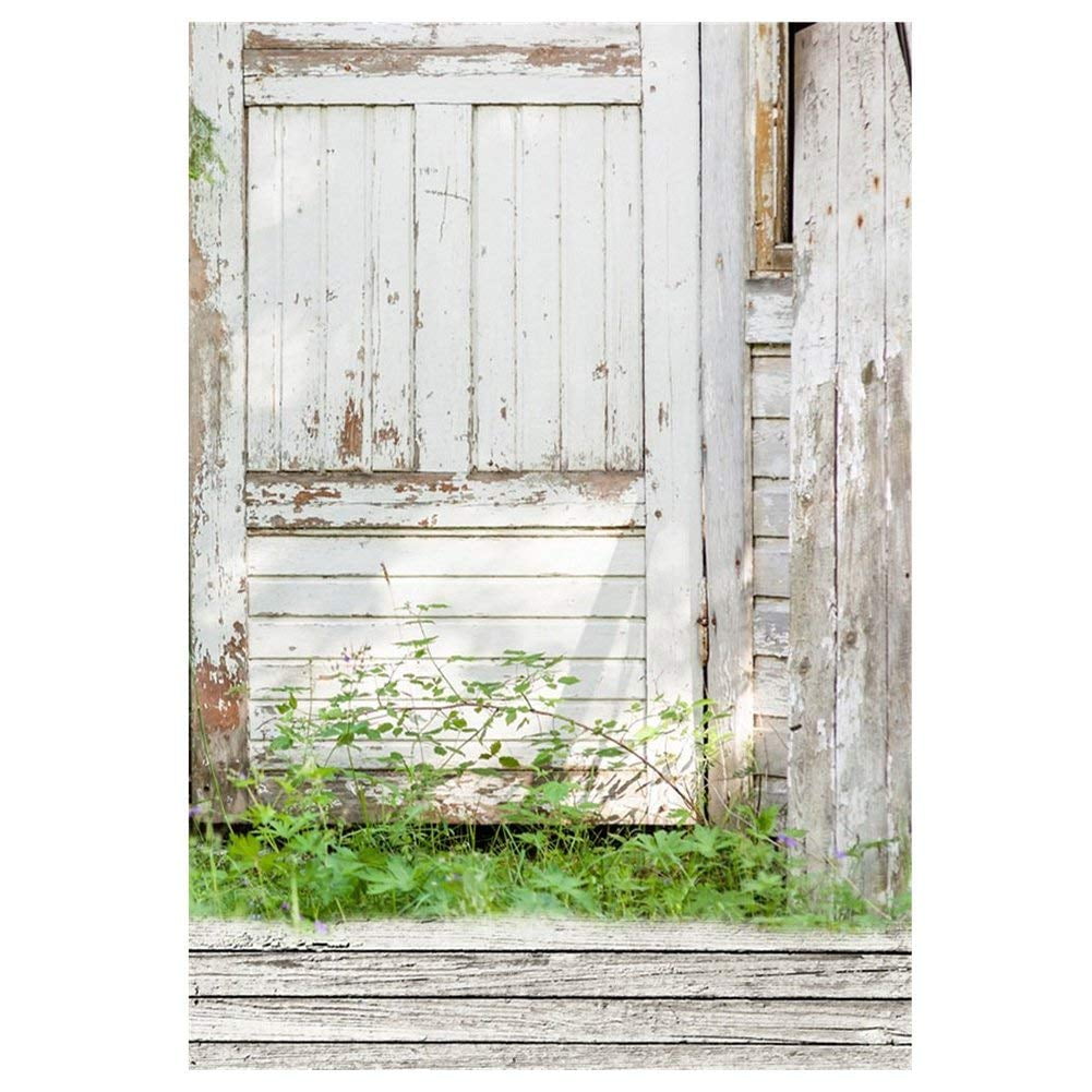 Laeacco 5x7ft Grunge Vertical Striped Wood Plank Photography Background Polyester Grunge Faded White Wooden Board Backdrop Child Adult Clothes Pets Shoot Live Show Video Studio Countryside - View #5