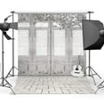 thumbnail image 1 of ABPHOTO Polyester 5x7ft Backdrop Retro Wooden Shutter Background Backdrop Flower and Guitar Photography Backdrops Studio Props, 1 of 3