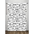 thumbnail image 1 of ABPHOTO Polyester 5x7ft Black Love Backdrop Photography Backdrop Photo Backdrop Studio Background, 1 of 2