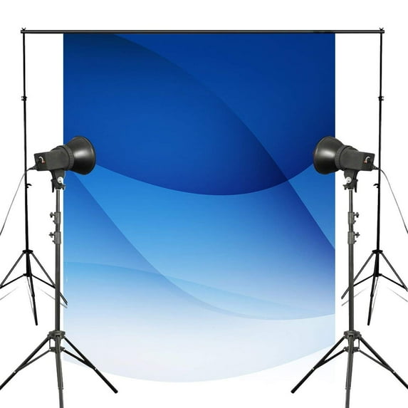 ABPHOTO Polyester 5x7ft Blue Photography Backdrop Three Dimensional Lines Photo Studio Props Wall Background