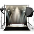 thumbnail image 1 of ABPHOTO Polyester 5x7ft Boxing Ring Backdrop Boxing Backdrops Interior Stadium Stage Lights Dark Athletic Sports Gymnasium Photography Background for Sports Activity Competition Photo Studio Props, 1 of 3
