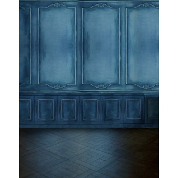 ABPHOTO Polyester 5x7ft Brick Floor Blue Room Photography Backdrops Photo Props Studio Background