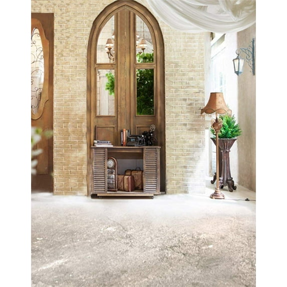 ABPHOTO Polyester 5x7ft Brick House Photography Backdrops Photo Props Studio Background
