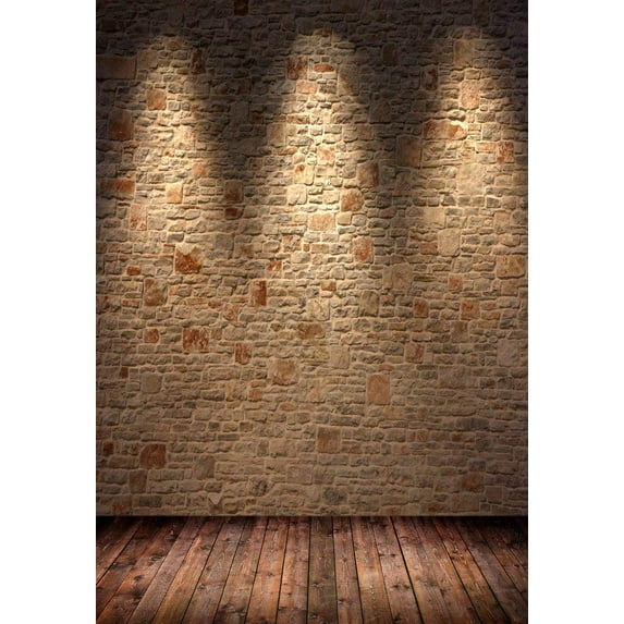ABPHOTO Polyester 5x7ft Brick Wall Floor Stage Backdrop Photograghy Background Studio Props