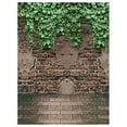thumbnail image 1 of ABPHOTO Polyester 5x7ft Brick Wall Photo Backgrounds Brick Floor & Green Leaves Wrinkle free Photography Backdrops for Newborn, 1 of 3