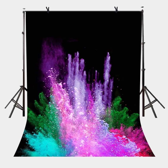ABPHOTO Polyester 5x7ft Brilliant Fireworks Backdrop Brilliant Colorful Fireworks Photography Background and Studio Photography Backdrop Props