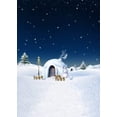 thumbnail image 1 of ABPHOTO Polyester 5x7ft Cartoon Snow Tree House Photography Backdrops Photo Props Studio Background, 1 of 2
