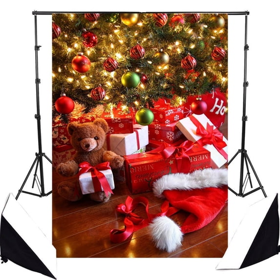 ABPHOTO Polyester 5x7ft Christmas Theme Pictorial Cloth Photography Backdrop Background Studio Prop Best For Photography,Video and Television Background