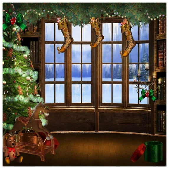 ABPHOTO Polyester 5x7ft Christmas theme photography Backdrop studio prop
