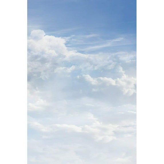 ABPHOTO Polyester 5x7ft Clear Blue Sky White Cloud Nature Scene Outdoor Wedding Studio Photography Backdrops