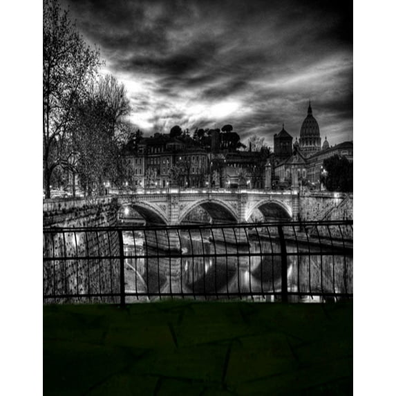 ABPHOTO Polyester 5x7ft Cloudy City Photography Backdrops Photo Props Studio Background