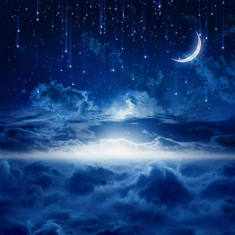 Moon and Stars Sash - Dark blue background