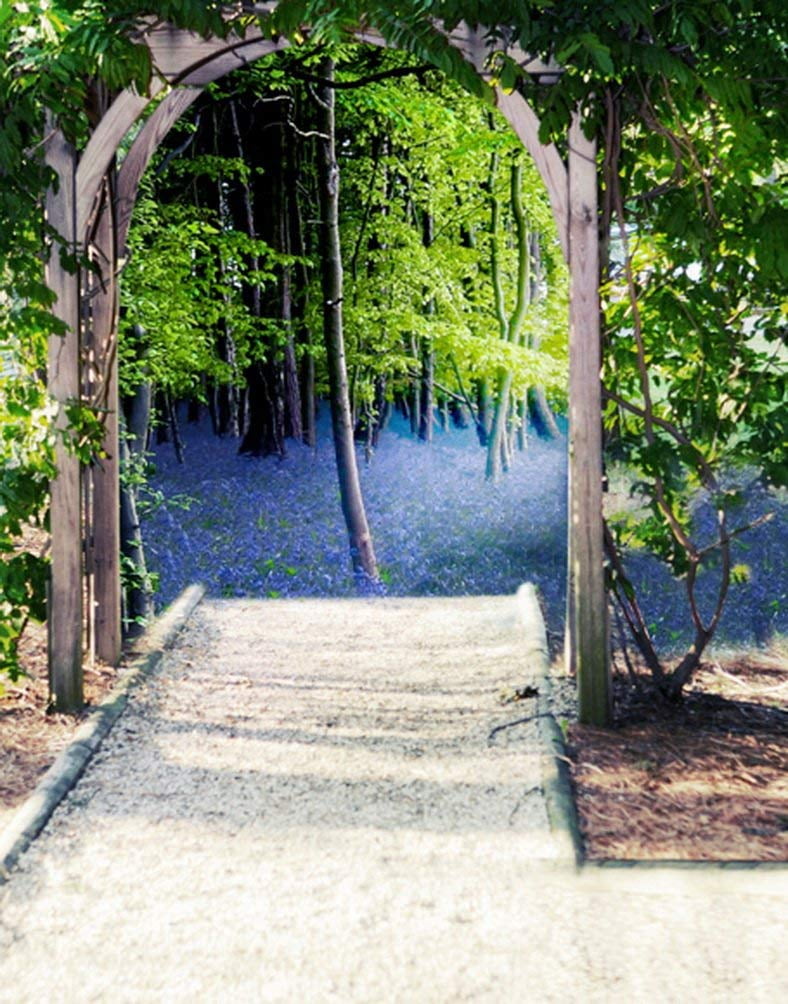 ABPHOTO Polyester 5x7ft Green Tree Photography Backdrops Photo Props ...