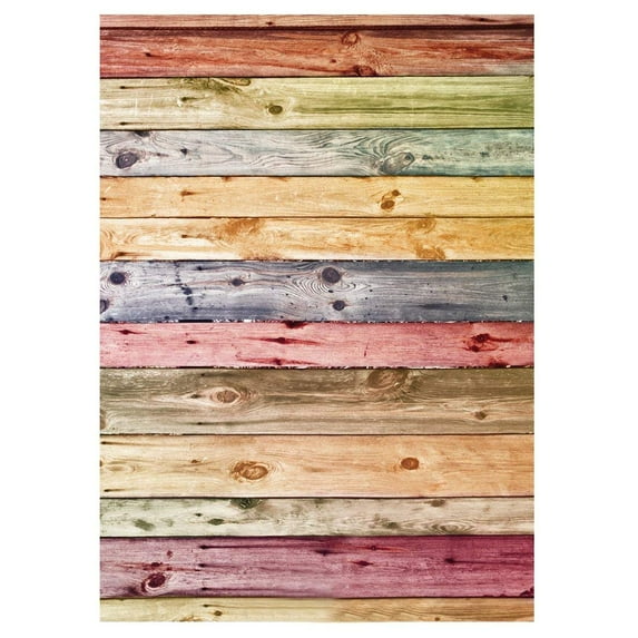ABPHOTO Polyester 5x7ft Heavy Duty Photography Backdrop Background Picturesque Colors Wood Floor 10313