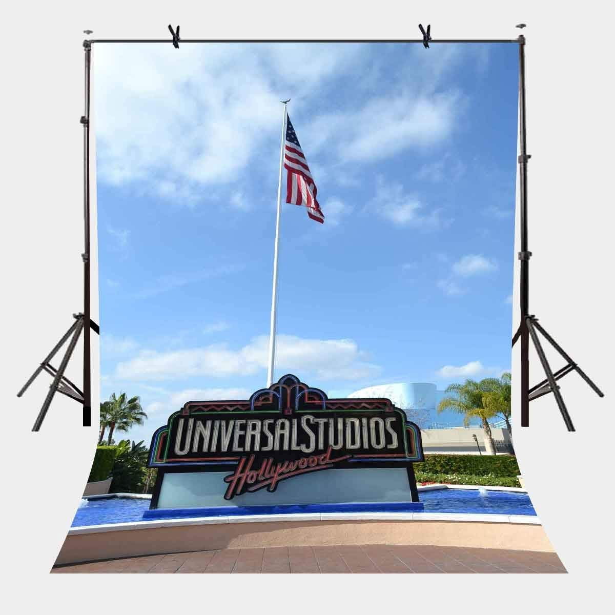 ABPHOTO Polyester 5x7ft Hollywood Studios Backdrop Famous Hollywood ...