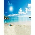 thumbnail image 1 of ABPHOTO Polyester 5x7ft Photo Studio Props Photography Backdrops Blue Seaside Beach Sky Clouds Theme, 1 of 2