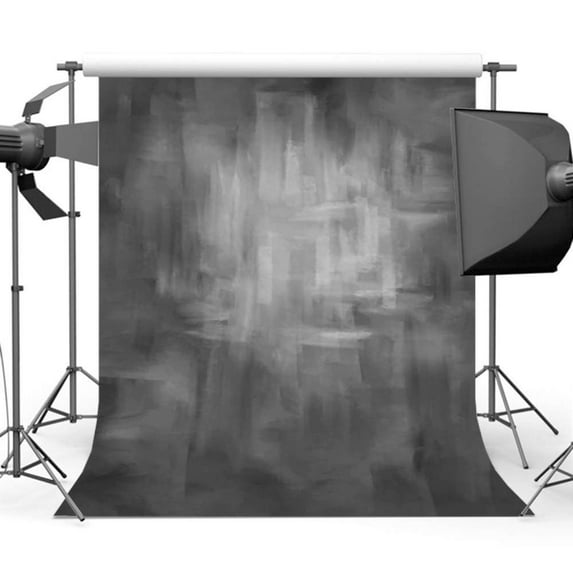 ABPHOTO Polyester 5x7ft Photographic Backdrop Photography Background Backdrop Abstract Texture Grey Painting Backdrop Studio Props