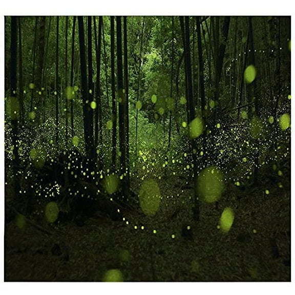 ABPHOTO Polyester 5x7ft Photography Backdrop Nature Jungle Firefly Forest Photo Background Newborn Foldable Backdrop
