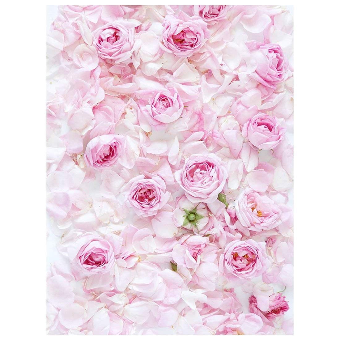 ABPHOTO Polyester 5x7ft Photography Backdrop Pink rose flower wall ...