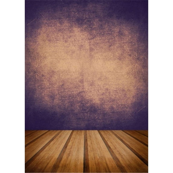 ABPHOTO Polyester 5x7ft Photography Backdrop Retro Grunge Texture Background with Wooden Floor Platform Empty Interior Room Backdrops for Photo Shoots Adult Kids Personal Portrait Photo Studio Props