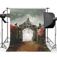 thumbnail image 1 of ABPHOTO Polyester 5x7ft Photography Backdrops Fairy Tale Castle Dream Like Flowers Wonderland Scene Seamless Newborn Baby Toddlers Princess Portraits Background Photo Studio Props, 1 of 3