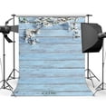 thumbnail image 1 of ABPHOTO Polyester 5x7ft Photography Backdrops Painted Wreathered Stripe Wood Floor Cherry Blossom Branch Seamless Newborn Baby Toddlers Portraits Background Photo Studio Props, 1 of 3