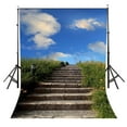 thumbnail image 1 of ABPHOTO Polyester 5x7ft Photography Backdrops Stone Staircase Background Natural Scenery for Wedding Photo Studio Backdrop, 1 of 5