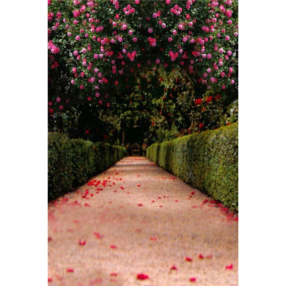 ABPHOTO Polyester 5x7ft Photography Backgrounds for Kids Portrait Photo Studio Props Green Grass Trees Land Nature Scenery Theme