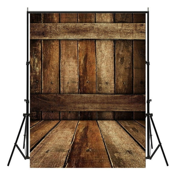 ABPHOTO Polyester 5x7ft Photography Portrait Backdrop Wood Floor Background for Portrait or Video Photography Shooting