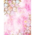 thumbnail image 1 of ABPHOTO Polyester 5x7ft Pink Flowers Photography Backdrops Photo Props Studio Background, 1 of 2