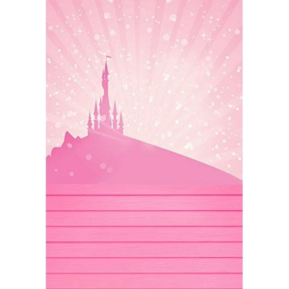 ABPHOTO Polyester 5x7ft Pink castle photography backdrops backgrounds for photo studio princess baby girl photography background