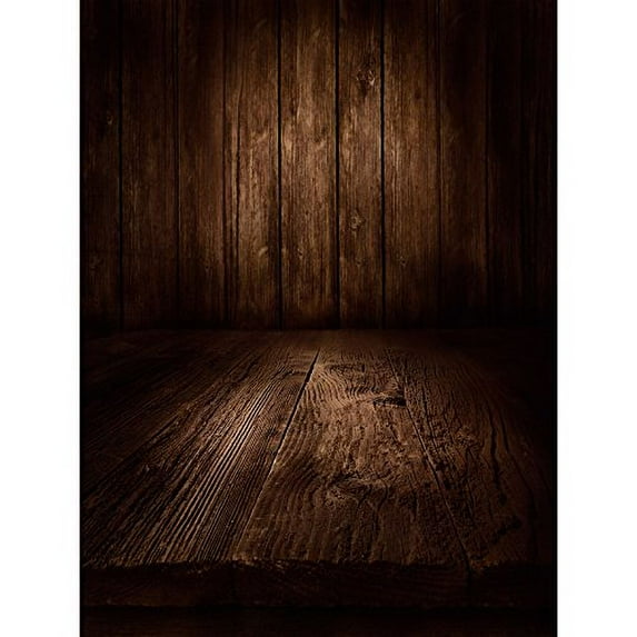 ABPHOTO Polyester 5x7ft Portrait Dark Vintage Wood Floor Boards Plank Photography Studio Backdrop Background