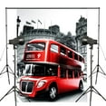 thumbnail image 1 of ABPHOTO Polyester 5x7ft Retro London Bus Photography Background Double Decker Red Bus Backdrop European theme Studio Backdrop Props Wall, 1 of 5