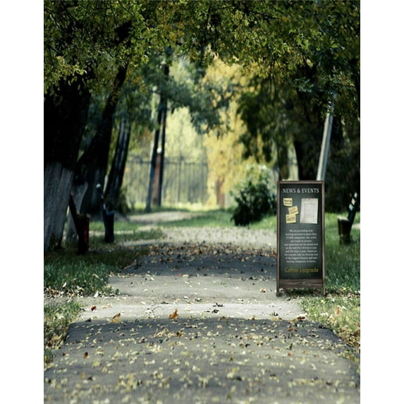 ABPHOTO Polyester 5x7ft Road Tree Photography Backdrops Photo Props Studio Background