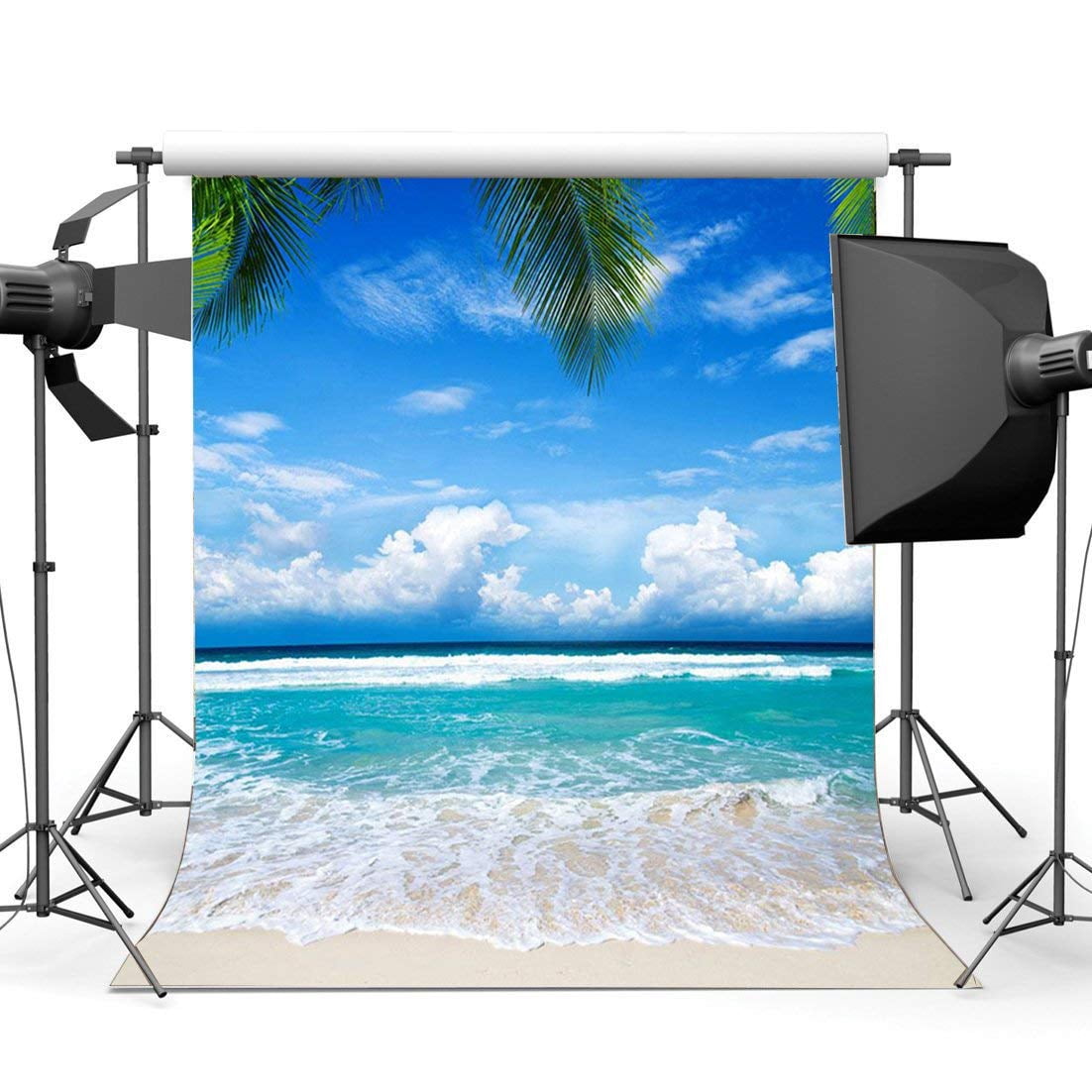 5x7ft Photography Backdrop Studio Props Photo Studio Backgrounds Sunshine Beach Blue Sky Backdrop Screen For Wedding - View #3