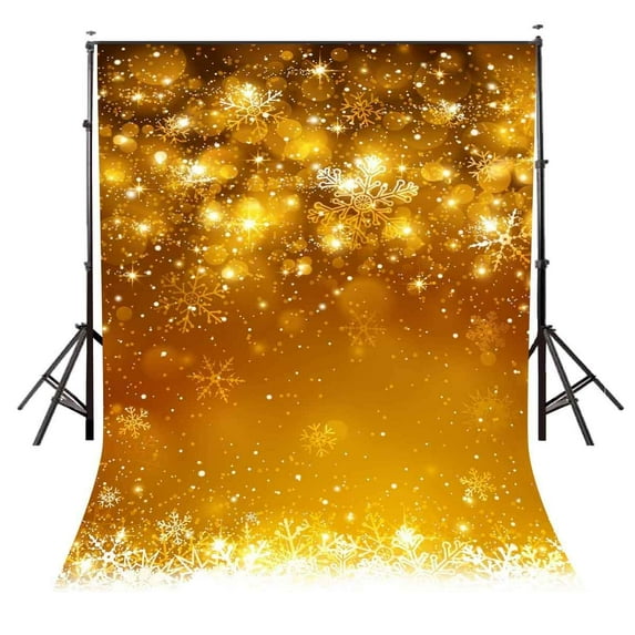 ABPHOTO Polyester 5x7ft Simple Brown Backdrop Minimalistic Brown Snowflake Glitter Photography Background and Studio Photography Backdrop Props