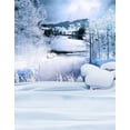thumbnail image 1 of ABPHOTO Polyester 5x7ft Snow Tree Hill Landscape White World Photography Backdrops Photo Props Studio Background, 1 of 2