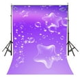 thumbnail image 1 of ABPHOTO Polyester 5x7ft Star Bubbles Photography Backdrop Pantone 18-3838 Backdrop for Photo Shoot Background Photography Studio Props, 1 of 5