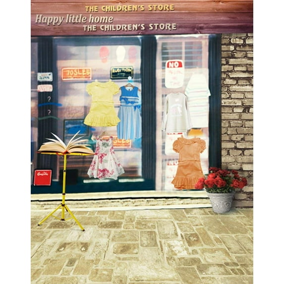 ABPHOTO Polyester 5x7ft Stone Floor Dress Store Photography Backdrops Photo Props Studio Background