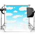 thumbnail image 1 of ABPHOTO Polyester 5x7ft Sweet Baby Shower Backdrop Cute Blue Sky White Cloud Cartoon Backdrops Nature Outdoor Spring Photography Background for Boys Girls 1st Birthday Party Photo Studio Props, 1 of 3