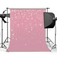 thumbnail image 1 of ABPHOTO Polyester 5x7ft Sweet Baby Shower Backdrop Pink String Hearts Bokeh Twinkle Spots Sparkle Sequins Romantic Wedding Photography Background for Girls Lover Party Decoration Photo Studio Props, 1 of 3