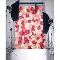 thumbnail image 1 of ABPHOTO Polyester 5x7ft Valentine's Day Pink Flowers Photography Backdrop background, 1 of 2