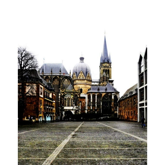 ABPHOTO Polyester 5x7ft Vintage Castle Photography Backdrops Photo Props Studio Background