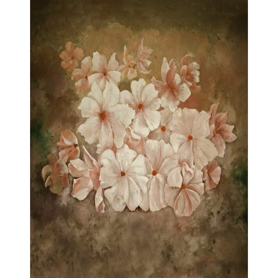 ABPHOTO Polyester 5x7ft Vintage Flowers Wall Photography Backdrops Photo Props Studio Background